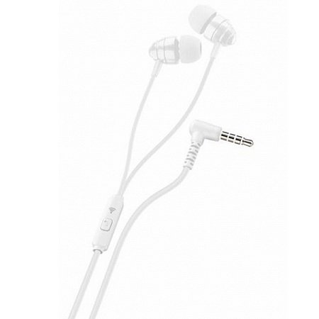Ploos In-ear earphones with mic, White