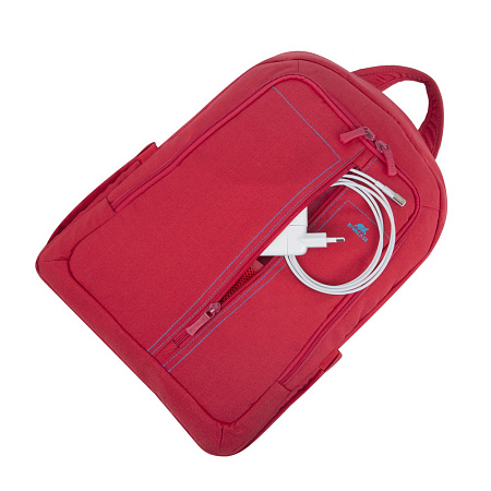 Рюкзак для ноутбука RivaCase Canvas, 15.6", Полиэстер, Красный