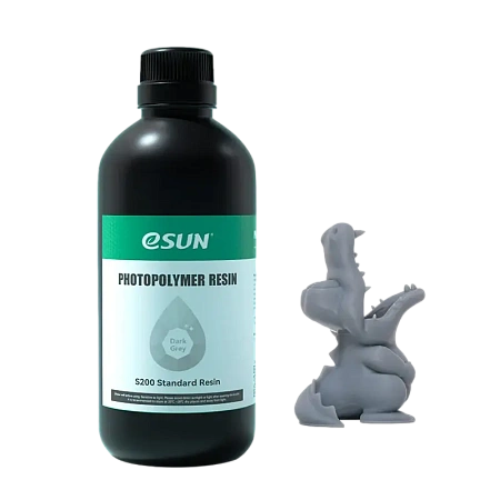 Фотополимер для 3D-печати ESUN S200 Standard Resin,  Deep Grey, 0,5кг,бумага ,чернила, Opc, тонер, dvd, duracell, батарейки