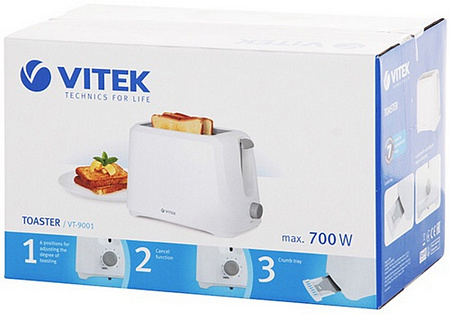 Тостер VITEK VT-9001, Белый