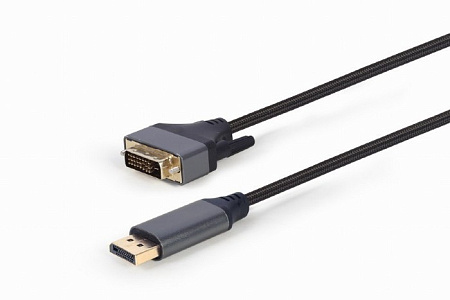 Видеокабель Cablexpert CC-DPM-DVIM-4K-6, DisplayPort (M) - DVI-D (M), 1,8м, Чёрный