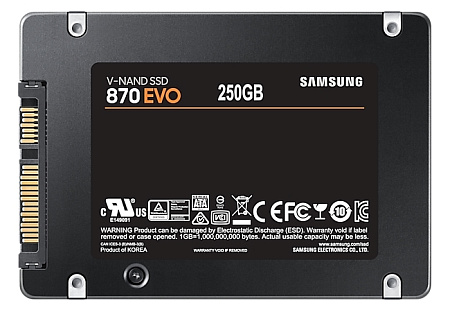 Накопитель SSD Samsung 870 EVO  MZ-77E250, 250Гб, MZ-77E250BW