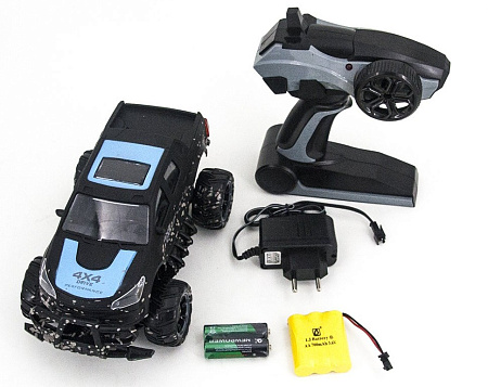 Радиоуправляемая игрушка Crazon 4CH Off-Road Car, 1:18, Черный/Синий (17MUD21B)