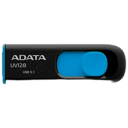 USB Flash накопитель ADATA UV128, 16Гб, Черный/Синий