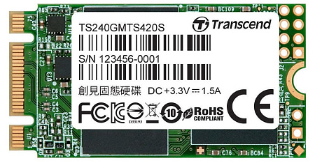 Накопитель SSD Transcend 420S, 240Гб, TS240GMTS420S