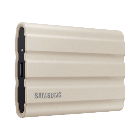 Внешний портативный SSD накопитель Samsung T7 Shield, 1 ТБ, Бежевый (MU-PE1T0K/WW)