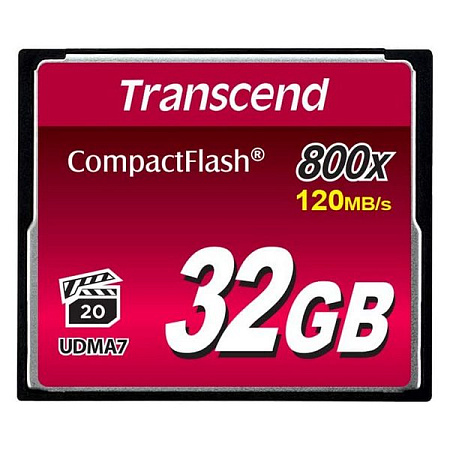 Карта памяти Transcend CompactFlash 800, 32Гб (TS32GCF800)