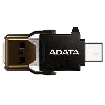 Кардридер ADATA ACMR3PL-OTG-RBK, USB Type-C, USB Type-A, Чёрный
