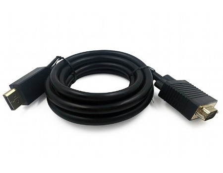 Видео кабель Cablexpert CCP-DPM-VGAM-6, DisplayPort (M) - VGA D-Sub (M), 1,8м, Чёрный