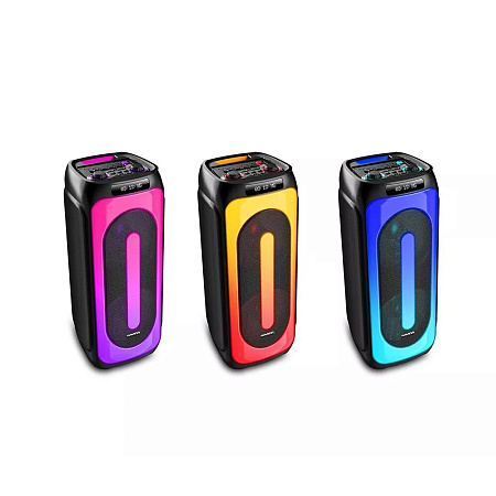 Eden Party Speaker ED-1015 with 2 Wireless Microphones 100W, H=73cm, Black