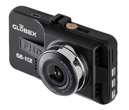 Автомобильный видеорегистратор Globex GE-112, Full-HD 1080P, Чёрный