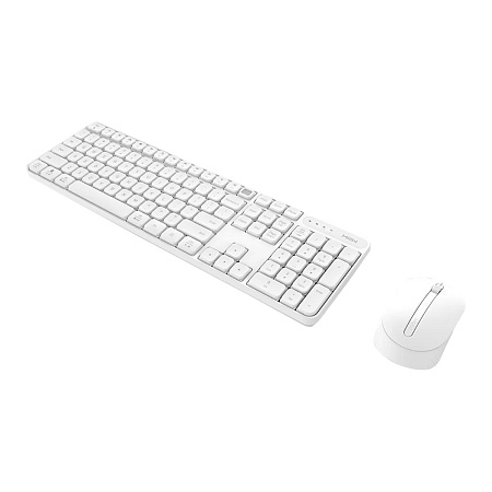MIIIW Wireless SIlent Combo Keyboard and Mouse, White