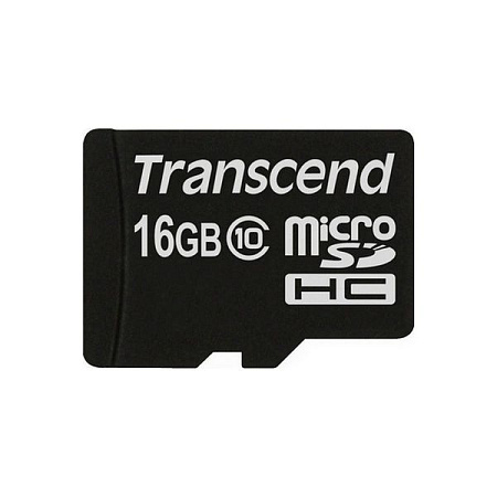 Карта памяти Transcend microSDHC Class 10, 16Гб (TS16GUSDC10)