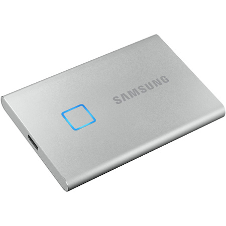 Внешний портативный SSD-накопитель Samsung Portable SSD T7 Touch, 500 GB, Серебристый (MU-PC500S/WW)