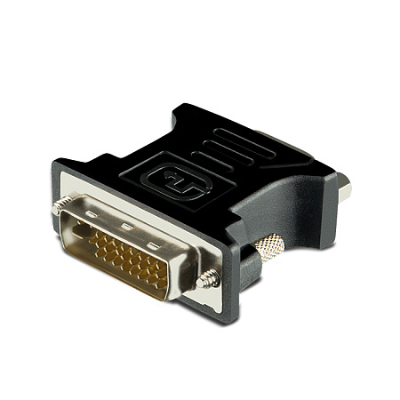 Видеоадаптер SVEN SV-015534, DVI-I (M) - VGA D-Sub (F), Чёрный