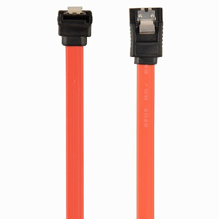 Cable Serial ATA III   10 cm data, 90 degree connector, metal clips, Cablexpert CC-SATAM-DATA90-0.1M
