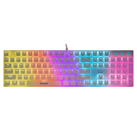 Механическая игровая клавиатура SVEN KB-G9200 RGB / USB / 1.8m / White