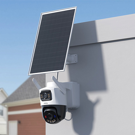 imou Outdoor AOV PTZ Dual Security Camera with 8W Solar Panel Wi-Fi+4G 3K 5+5MP, White