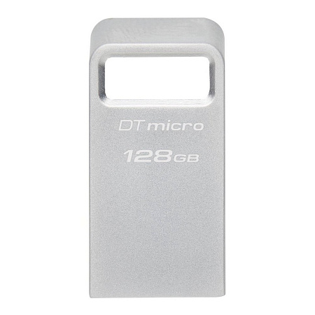USB Flash накопитель Kingston DataTraveler Micro, 128Гб, Серебристый
