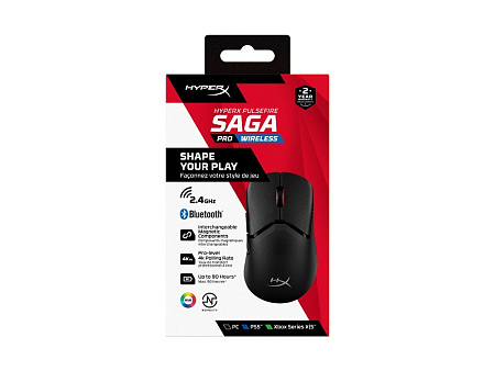 Игровая Беспроводная мышь HYPERX Pulsefire Saga Pro, Black [A2PB2AA]