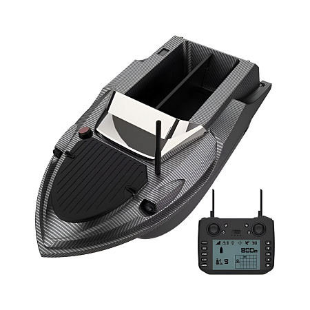 Flytec V080 High-Speed Fishing Bait Boat, 12V 550 Motor, 800M Range, GPS 180 Points, 20000 mAh Battery, Black