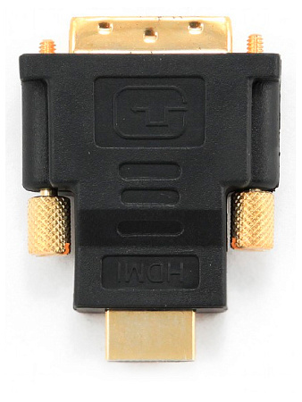 Видеоадаптер Cablexpert A-HDMI-DVI-1, HDMI (M) - DVI-I (M), Чёрный