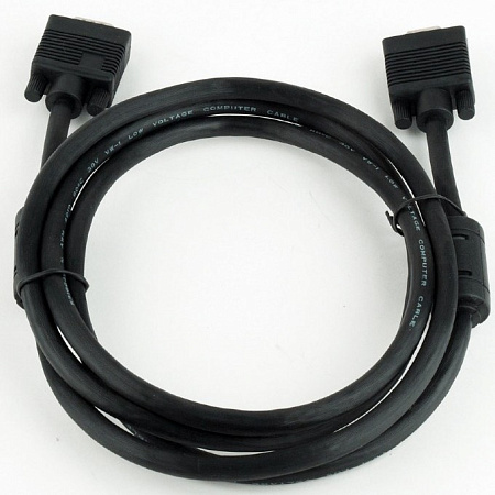 Видео кабель Cablexpert CC-PPVGAX-6B, VGA D-Sub (M) - VGA D-Sub (F), 1,8м, Чёрный