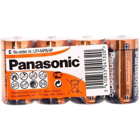 Батарейки Panasonic LR14REB, C, 4шт.