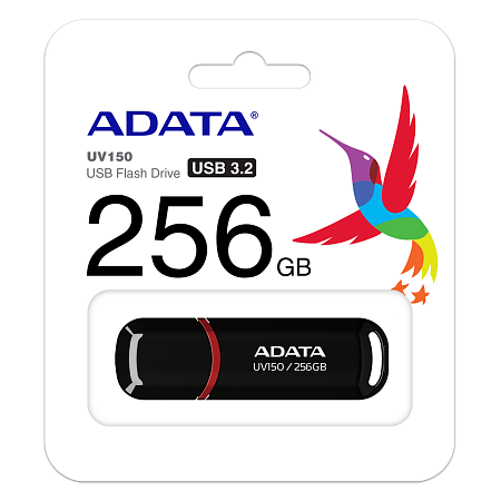 USB Flash накопитель ADATA UV150, 128Гб, Чёрный