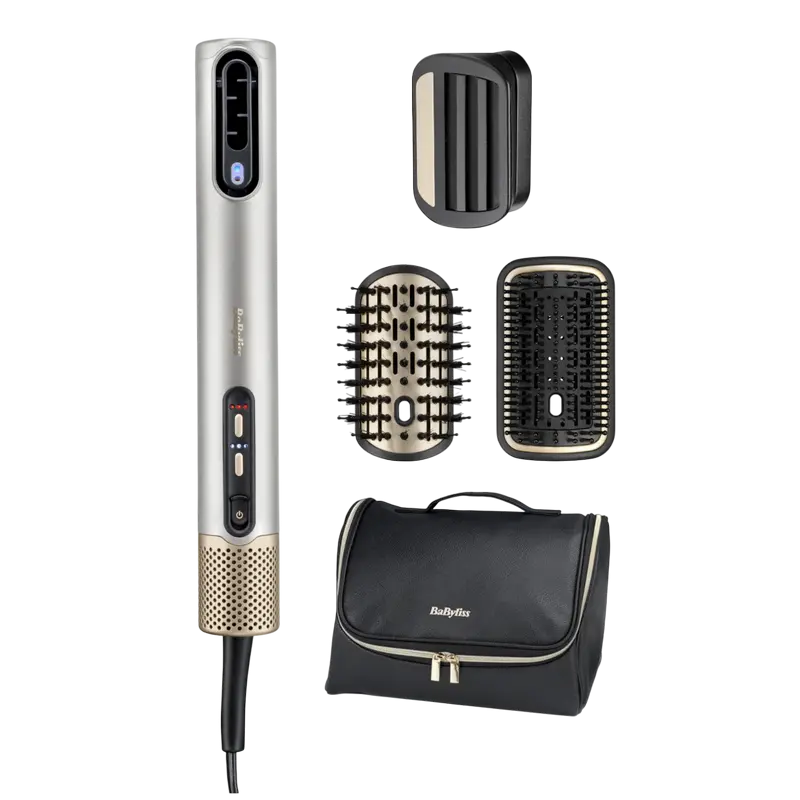 Фен-щётка BaByliss AS6555E, 1600Вт, Серебристый