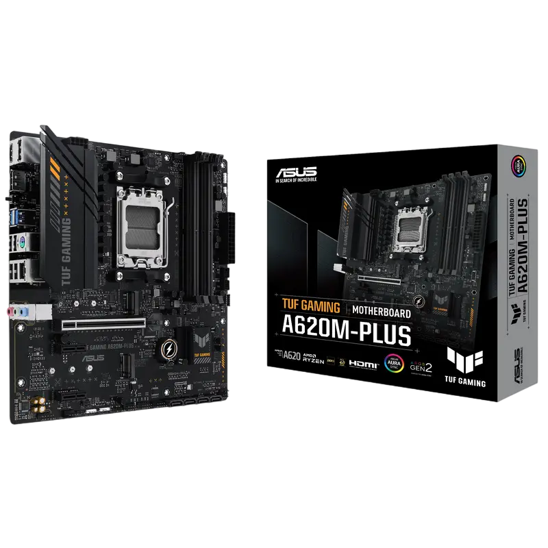 Материнская плата ASUS TUF GAMING A620M-PLUS, AM5, AMD A620, Micro-ATX