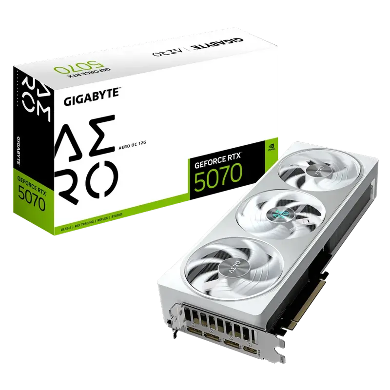Видеокарта Gigabyte GV-N5070AERO OC-12GD, 12ГБ GDDR7 192бит,процессоры ,оперативная память, ssd, M2, hdd, кейсы