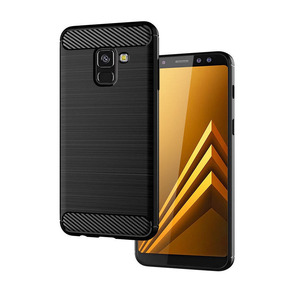 Helmet Case Carbon Samsung A8 Plus (2018), Black