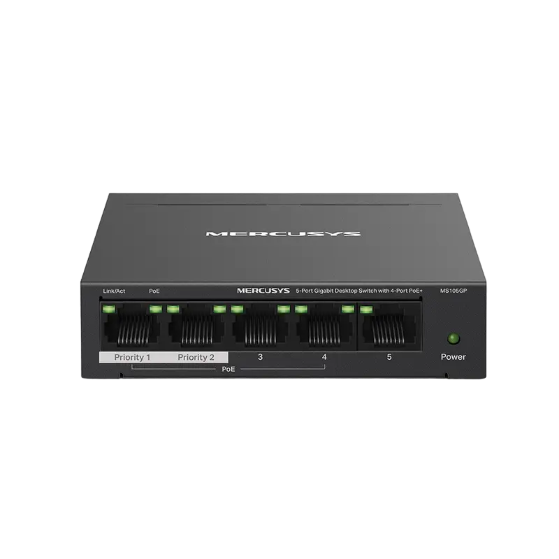 PoE коммутатор MERCUSYS MS105GP, 4x IEEE 802.3af/at