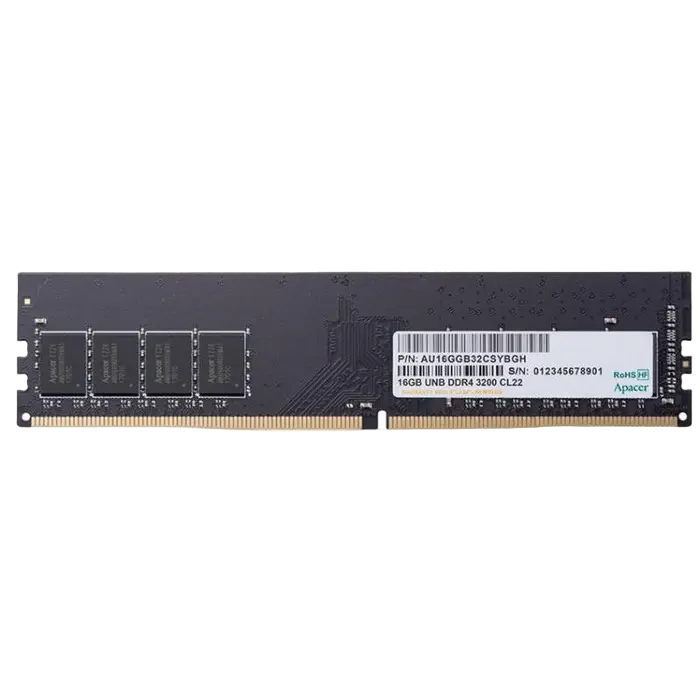 Оперативная память Apacer AU16GGB32CSYBGH, DDR4 SDRAM, 3200 МГц, 16Гб,процессоры ,оперативная память, ssd, M2, hdd, кейсы