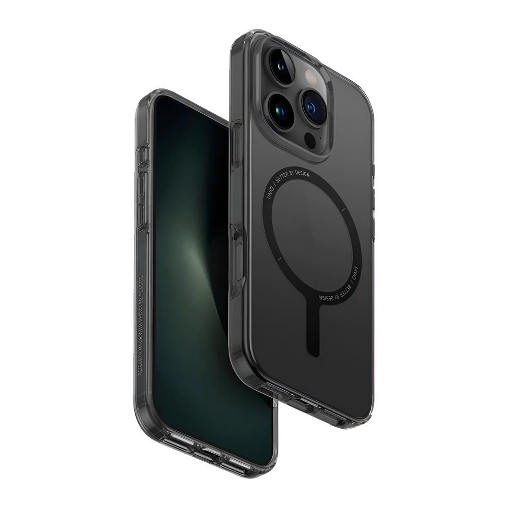 Uniq Case for iPhone 16 Pro Hybrid Clario (ECO) with Magclick Charging, Smoke