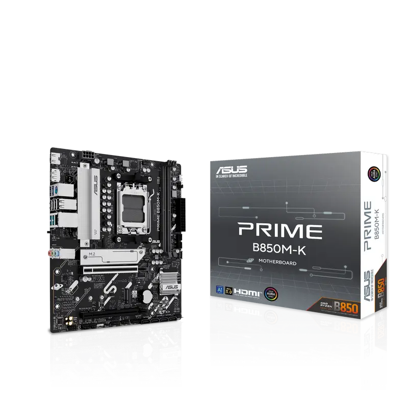 Материнская плата ASUS PRIME B850M-K, AM5, AMD B850, mATX,процессоры ,оперативная память, ssd, M2, hdd, кейсы