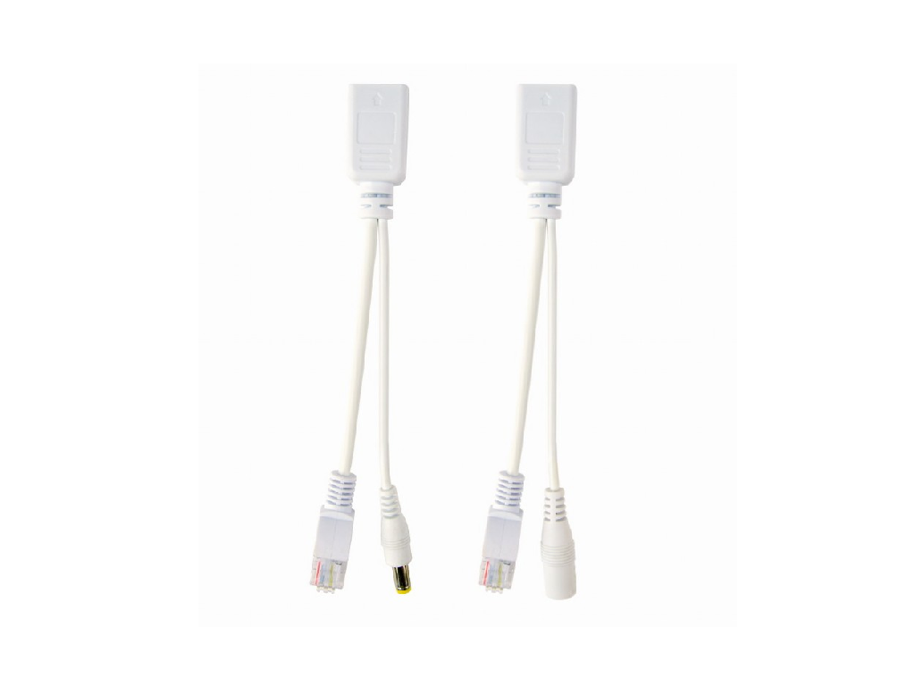 Gembird PP12-POE-0.15M-W, UTP passive PoE adapter kit, 0.15 m