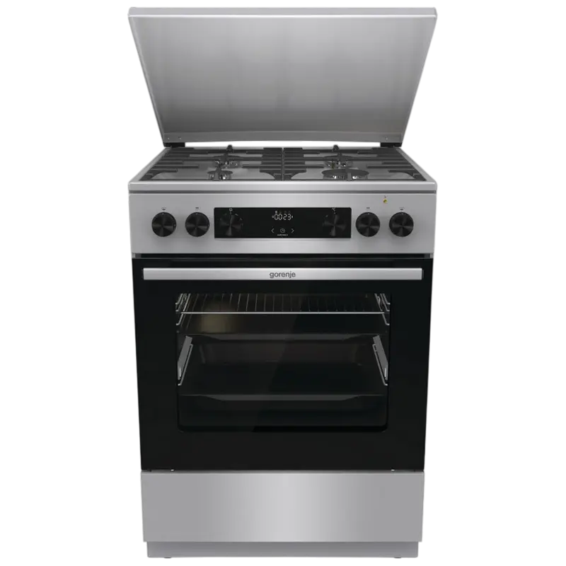 Комбинированная плита Gorenje GKS6C71XF, Нержавеющая сталь
