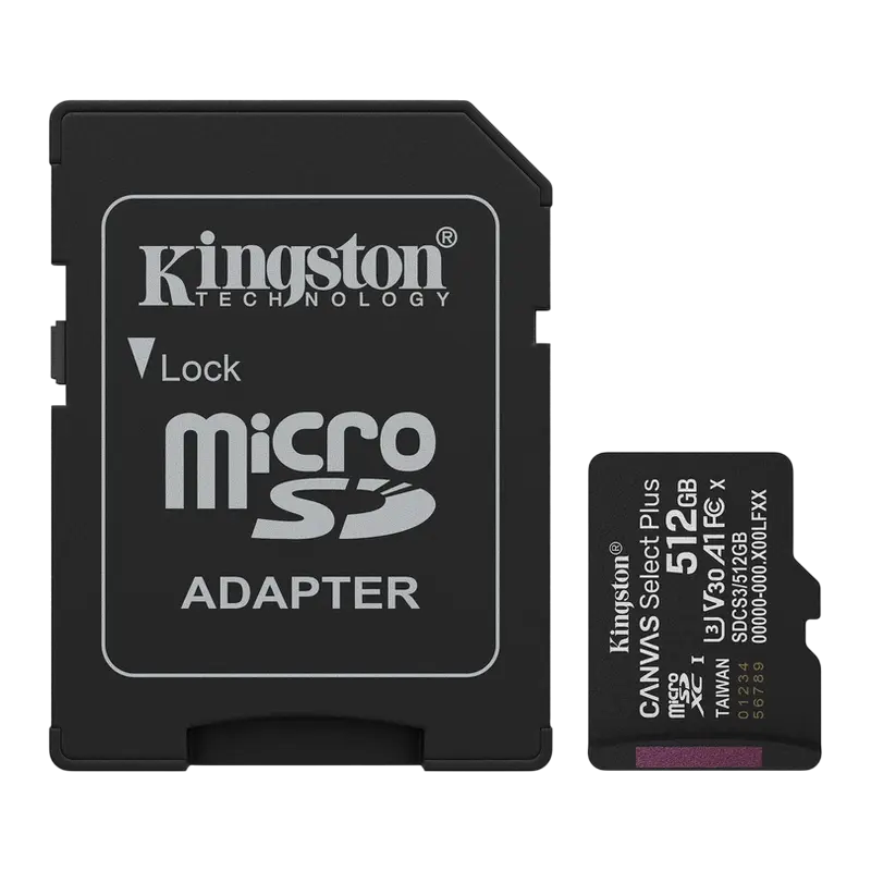 Карта памяти Kingston Canvas Select Plus, 512Гб (SDCS3/512GB), клавиатуры ,мышки ,веб камера ,коврики ,флешки , 16gb, 32gb,64gb,128gb,256gb,512,microsd,sd