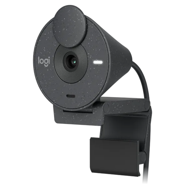 Camera Logitech BRIO 300, 1080p/30fps, FoV 70°, 2MP, Fixed Focus, Shutter, 1.5m, Type C, Graphite