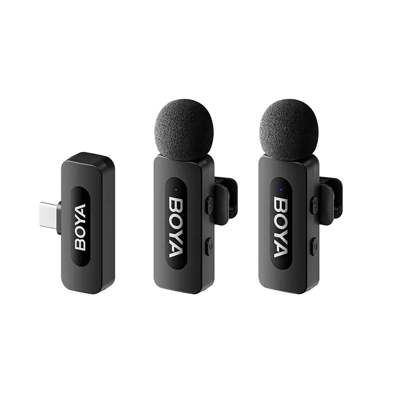 Портативный записывающий микрофон Boya BY-V20 V2.0, Беспроводной, Черный