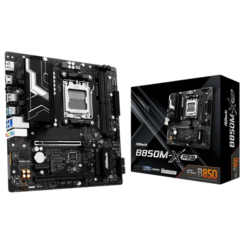 Материнская плата ASRock B850M-X R2.0, AM5, AMD B850, Micro-ATX