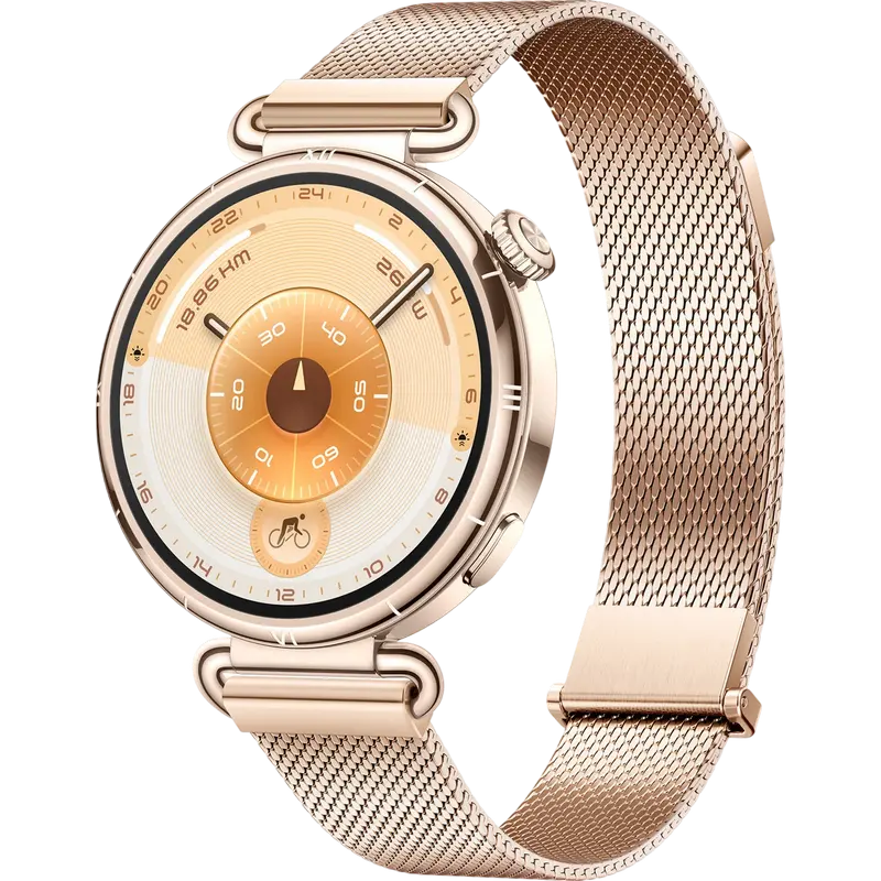 Умные часы Huawei Watch GT 6, 41мм, Gold Milanese, iphone, xiaomi, samsung, oppo, чехол, стекло