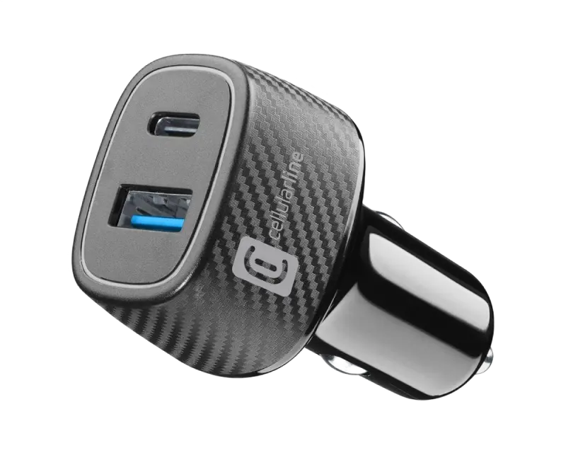 Автомобильное зарядное устройство Cellularline 18W+ PD 30W, 48Вт, Чёрный,usb ,micro ,iphone, 3.5, tupe-c, тюльпаны
