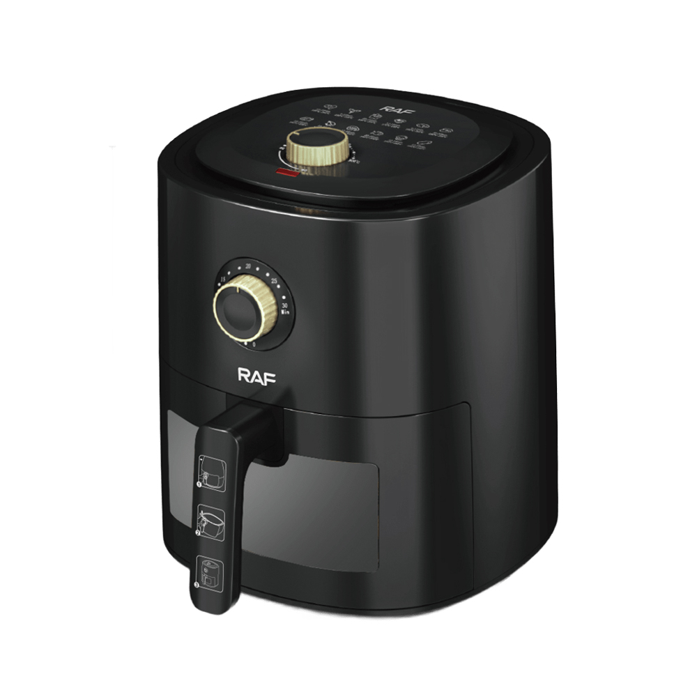 Raf Air Fryer R.5332B, Transparent Window, 4L,1300W, Black