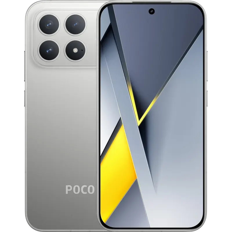 Смартфон Xiaomi Poco F8 Pro, 12Гб/512Гб, Серебристый, iphone, xiaomi, samsung, oppo, чехол, стекло