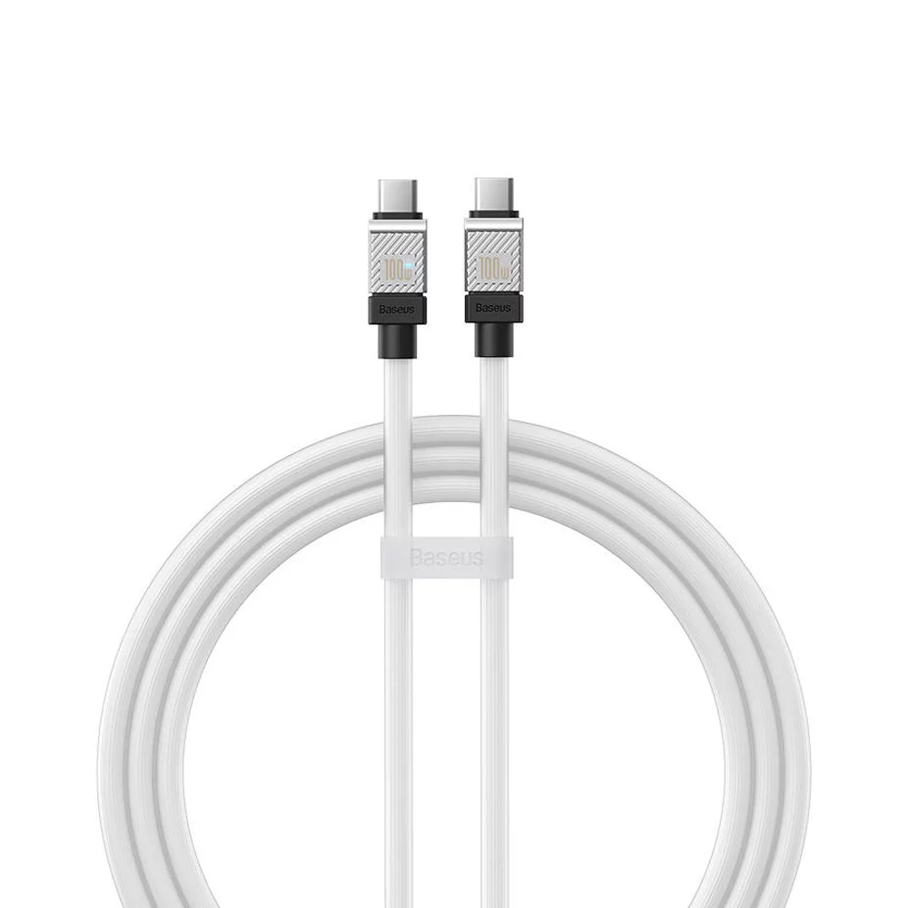 Baseus Cable CoolPlay Series Type-C to Type-C 5A 100W 1m, White
