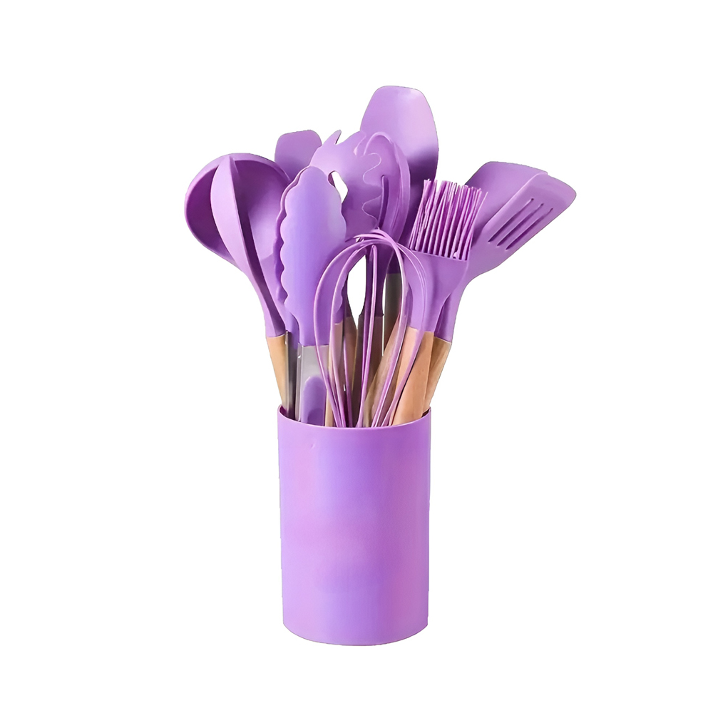 Kitchen Utensils 12 Pcs Set (Small Size), Lilac