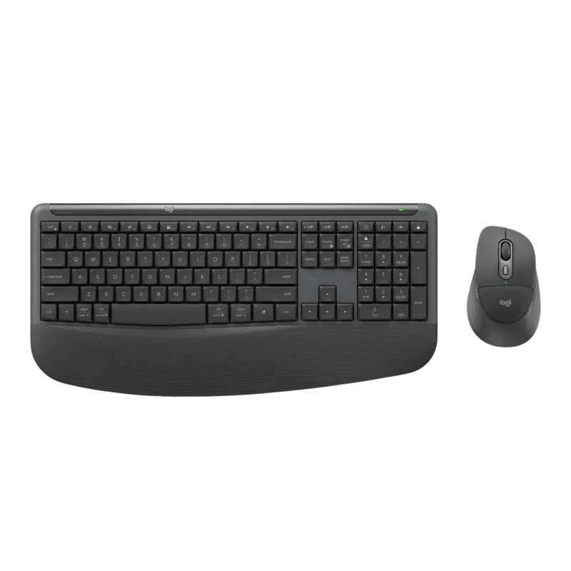 Wireless Keyboard & Mouse Logitech MK880, Signature Comfort Plus, Quiet typing, Concave keys, Palm r